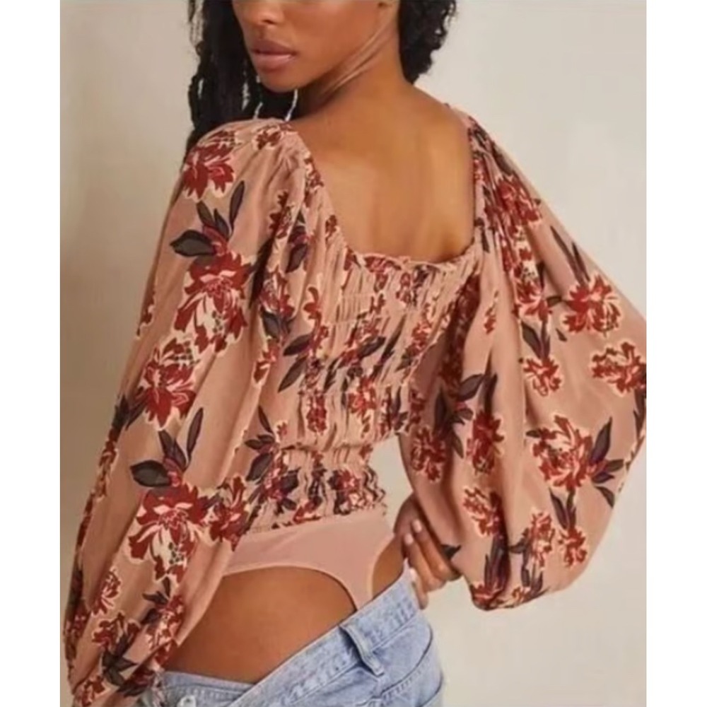 Free People Wild Daze Bodysuit Vintage Combo Top
size Small